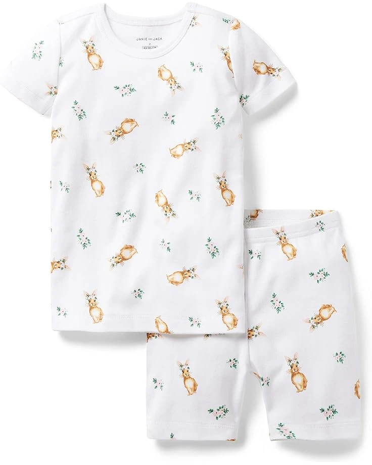 Janie And Jack Bunny Short Tight Fit Sleepwear (Toddler/Little Kids/Big Kids)