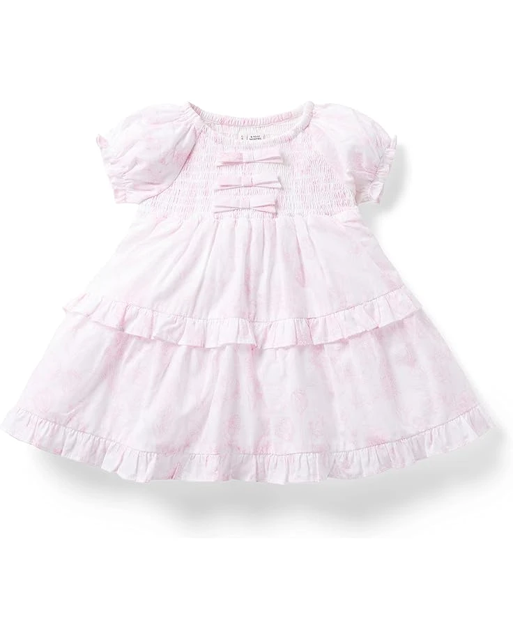 Janie And Jack Bunny Toile Dress (Infant)