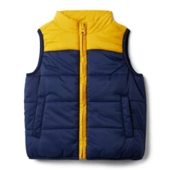 Janie And Jack Blocked Puffer Vest (Toddler/Little Kids/Big Kids)
