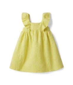 Janie And Jack Mattelesse Flutter Sleeve Dress (Toddler/Little Kids/Big Kids)