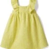 Janie And Jack Mattelesse Flutter Sleeve Dress (Toddler/Little Kids/Big Kids)