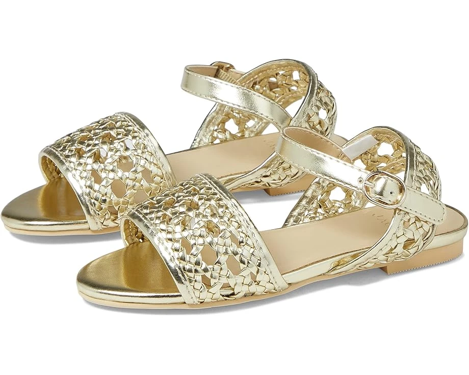 Janie And Jack Gold Braided Sandal (Toddler/Little Kid/Big Kid)