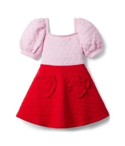 Janie And Jack Mattelesse Heart Dress (Toddler/Little Kids/Big Kids)