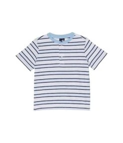 Janie And Jack Jacquard Henley Tee (Toddler/Little Kids/Big Kids)