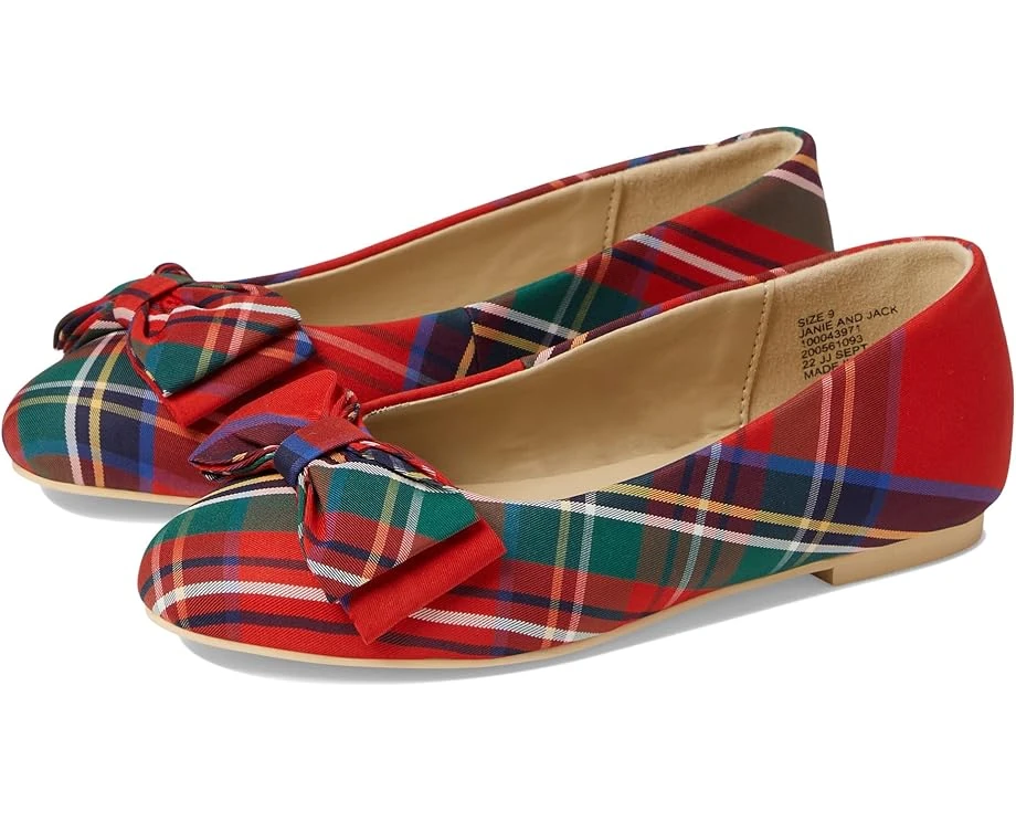 Janie And Jack Plaid Bow Flat (Toddler/Little Kid/Big Kid)