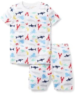 Janie And Jack Ocean Friends Short Tight Fit Sleepwear (Toddler/Little Kids/Big Kids)