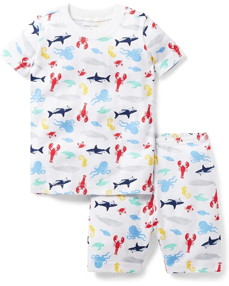 Janie And Jack Ocean Friends Short Tight Fit Sleepwear (Toddler/Little Kids/Big Kids)