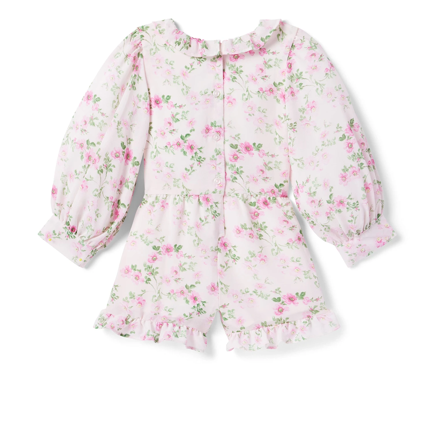 Janie And Jack Floral Romper (Toddler/Little Kids/Big Kids) - Image 2