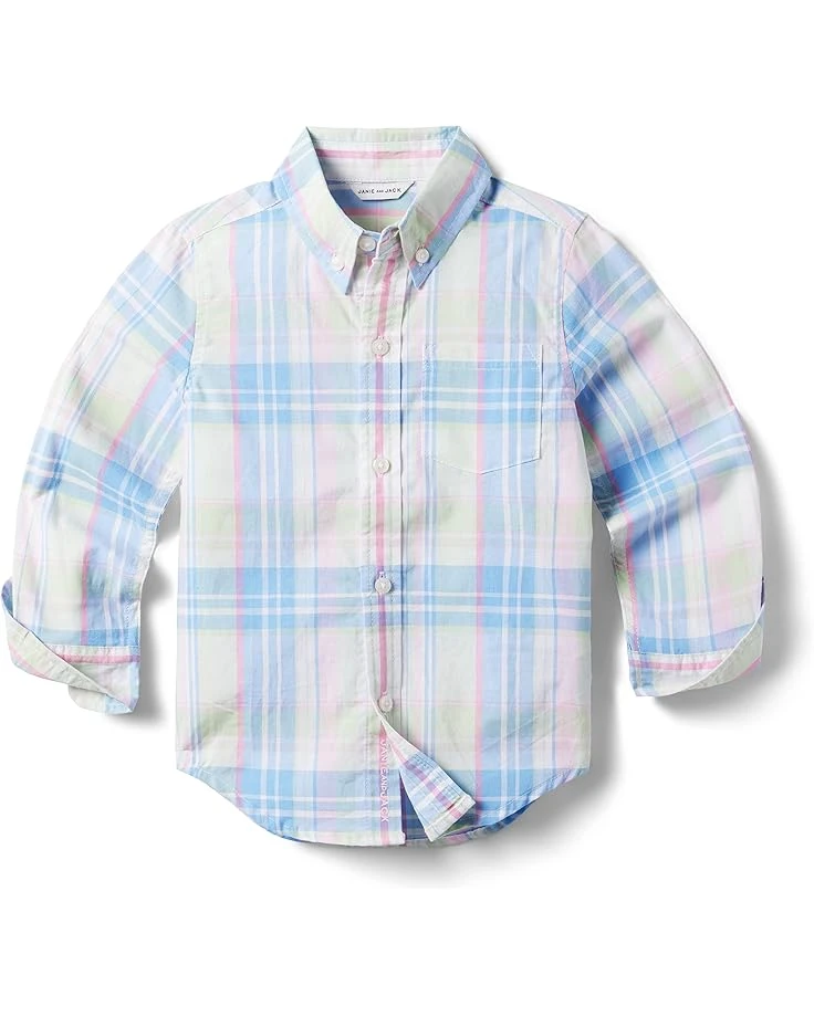 Janie And Jack Madras Plaid Button-Down Shirt (Toddler/Little Kids/Big Kids)