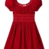 Janie And Jack Velvet Puff Sleeve Dress (Big Kids)