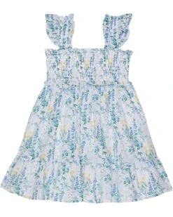 Janie And Jack Floral Smocked Dress (Toddler/Little Kids/Big Kids)