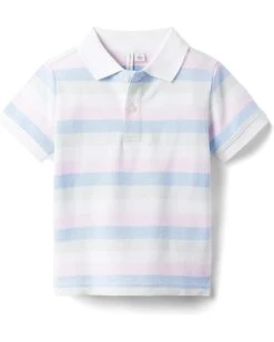 Janie And Jack Stripe Pique Polo (Toddler/Little Kids/Big Kids)
