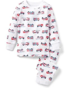 Janie And Jack Firetruck Tight Fit Sleepwear (Toddler/Little Kids/Big Kids)