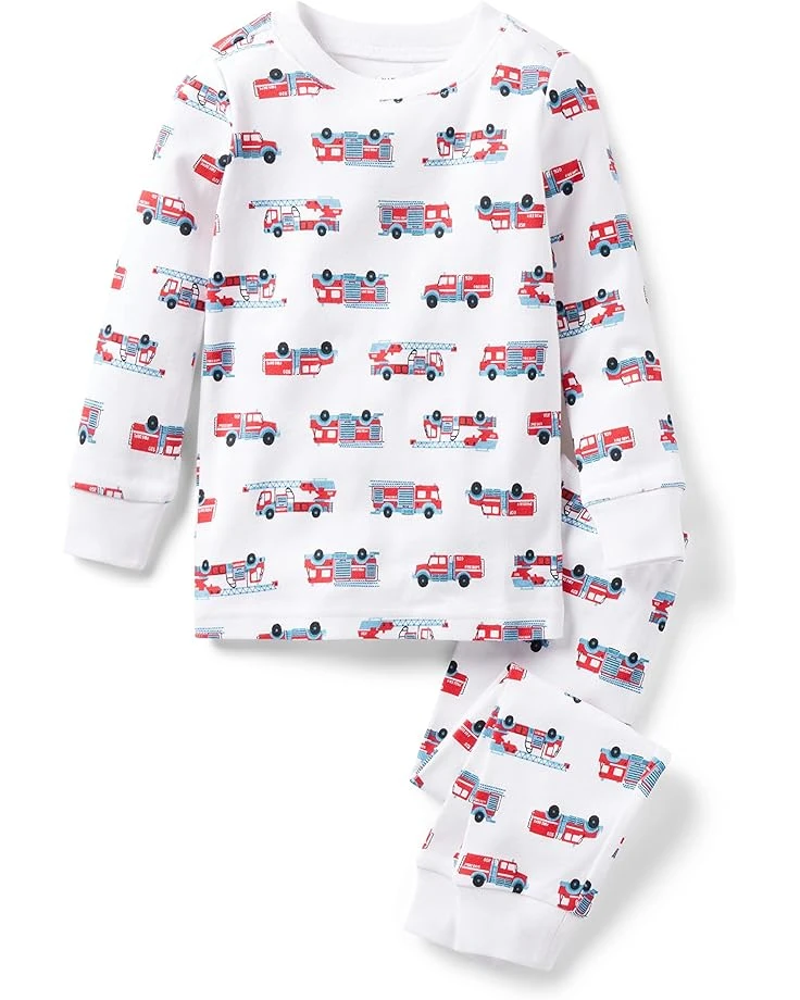 Janie And Jack Firetruck Tight Fit Sleepwear (Toddler/Little Kids/Big Kids)