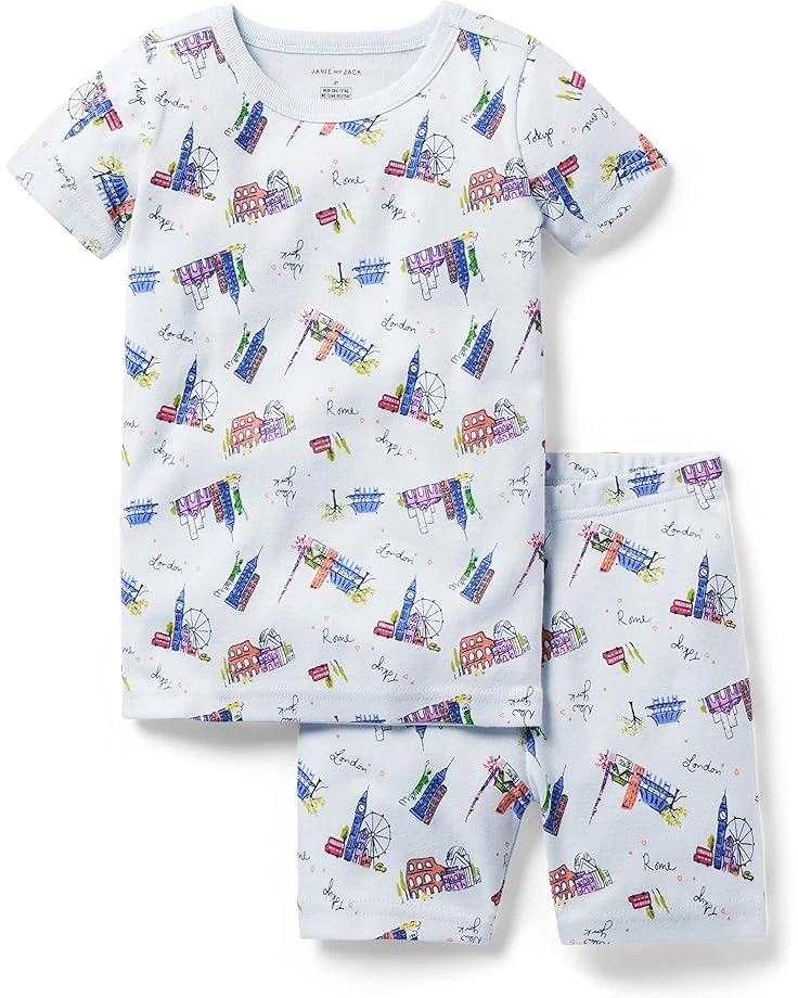 Janie And Jack Short City Tight Fit Sleepwear (Toddler/Little Kids/Big Kids)