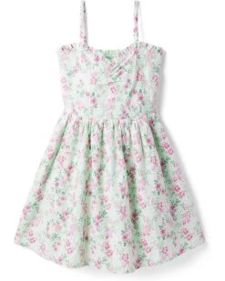 Janie And Jack Mint Floral Dress (Big Kids)