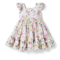Janie And Jack Floral Dress (Toddler/Little Kids/Big Kids)