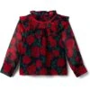 Janie And Jack Rose Print Blouse (Toddler/Little Kids/Big Kids)