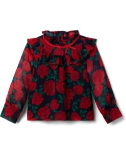 Janie And Jack Rose Print Blouse (Toddler/Little Kids/Big Kids)
