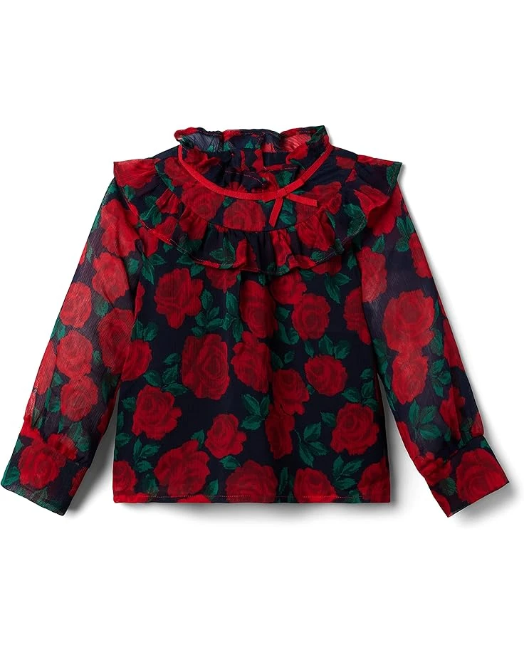 Janie And Jack Rose Print Blouse (Toddler/Little Kids/Big Kids)