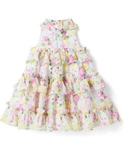 Janie And Jack Tiered Floral Dress (Toddler/Little Kids/Big Kids)