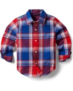 Janie And Jack Madras Roll-Up Button-Up Shirts (Toddler/Little Kids/Big Kids)