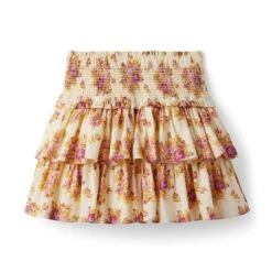 Janie And Jack Floral Smock Skirt (Big Kids)
