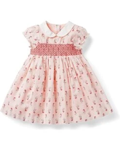 Janie And Jack Floral Smocked Dress (Infant)