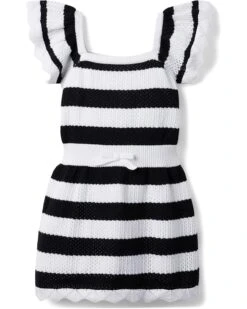 Janie And Jack Crochet Stripe Sweaterdress (Toddler/Little Kids/Big Kids)