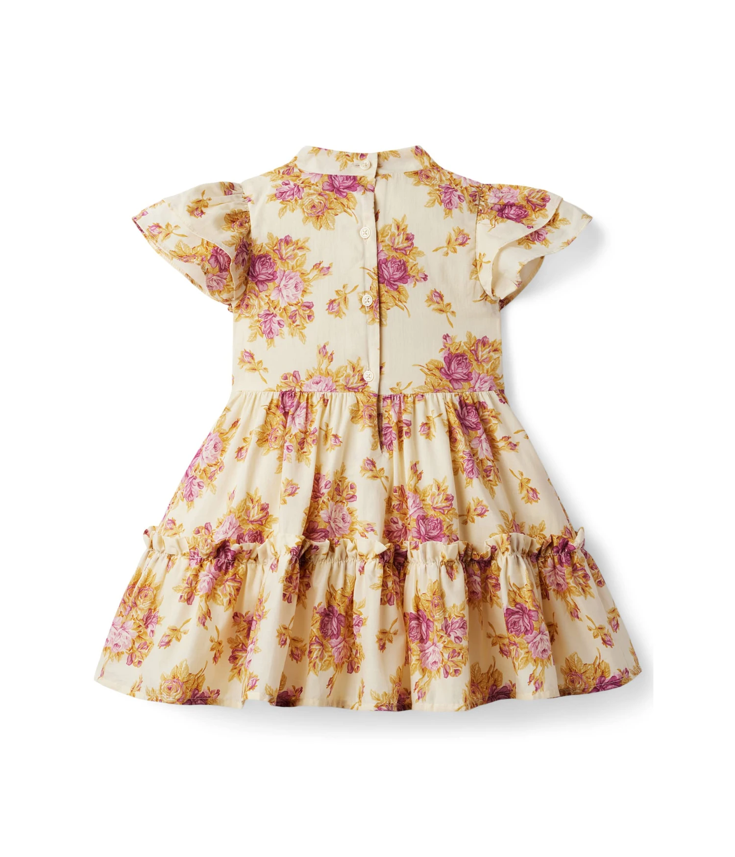 Janie And Jack Ivory Floral Dress (Toddler/Little Kids/Big Kids) - Image 2