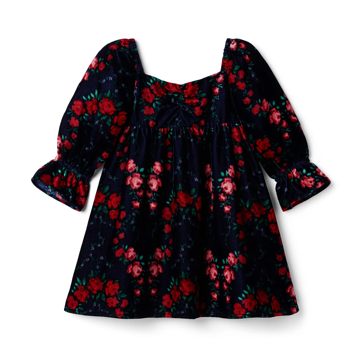 Janie And Jack Rose Print Dress (Toddler/Little Kids/Big Kids)