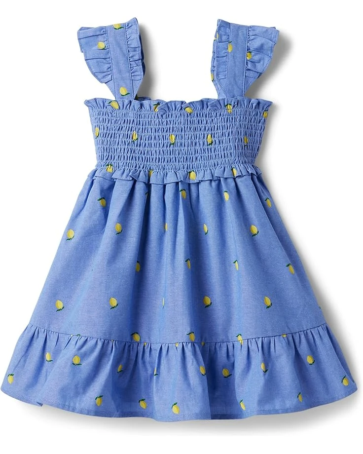 Janie And Jack Printed Chambray Dress (Toddler/Little Kids/Big Kids)