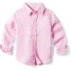 Janie And Jack Linen Roll-Up Shirt (Toddler/Little Kids/Big Kids)