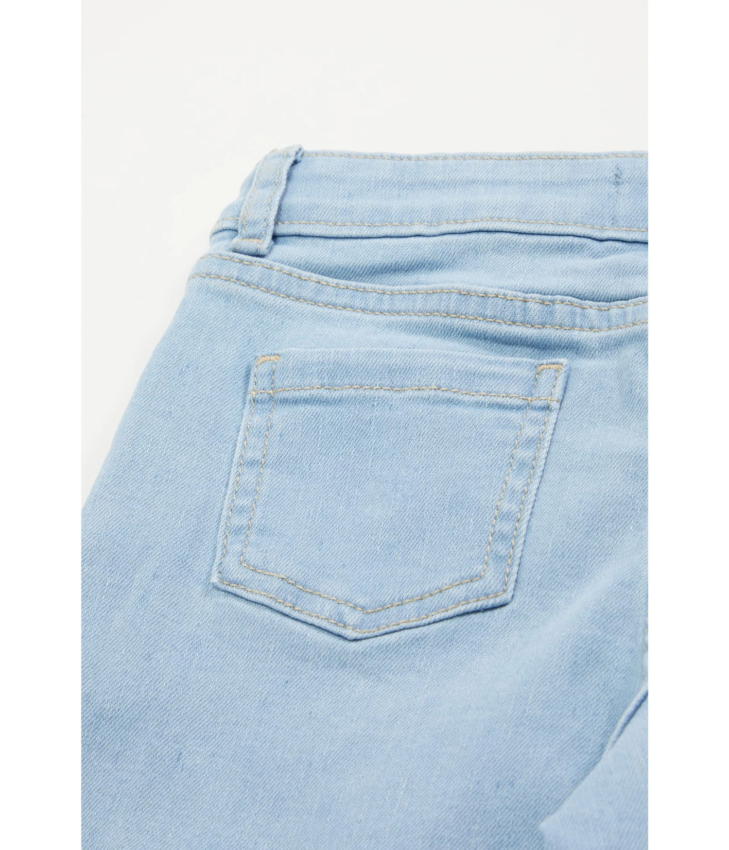 Janie And Jack Denim Wide Leg Crop Pants (Toddler/Little Kids/Big Kids) - Image 2