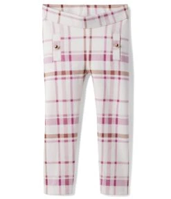 Janie And Jack Windowpane Plaid Ponte Pants (Toddler/Little Kids/Big Kids)