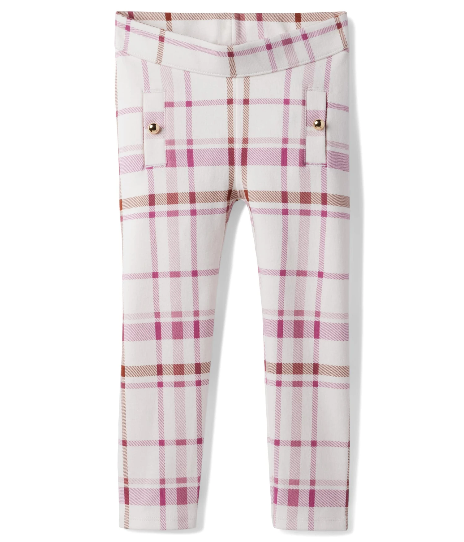 Janie And Jack Windowpane Plaid Ponte Pants (Toddler/Little Kids/Big Kids)