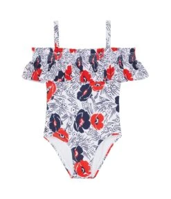 Janie And Jack Flower Print One-Piece (Toddler/Little Kids/Big Kids)