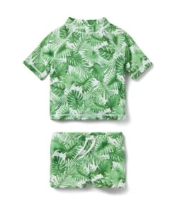 Janie And Jack Palm Swim Set (Infant)