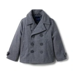 Janie And Jack Wool Peacoat (Toddler/Little Kids/Big Kids)