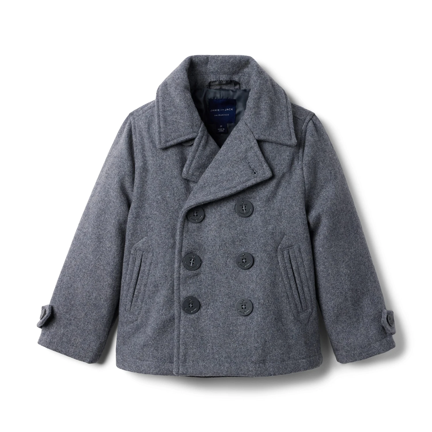 Janie And Jack Wool Peacoat (Toddler/Little Kids/Big Kids)