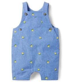 Janie And Jack Printed Chambray Overalls One-Piece (Infant)