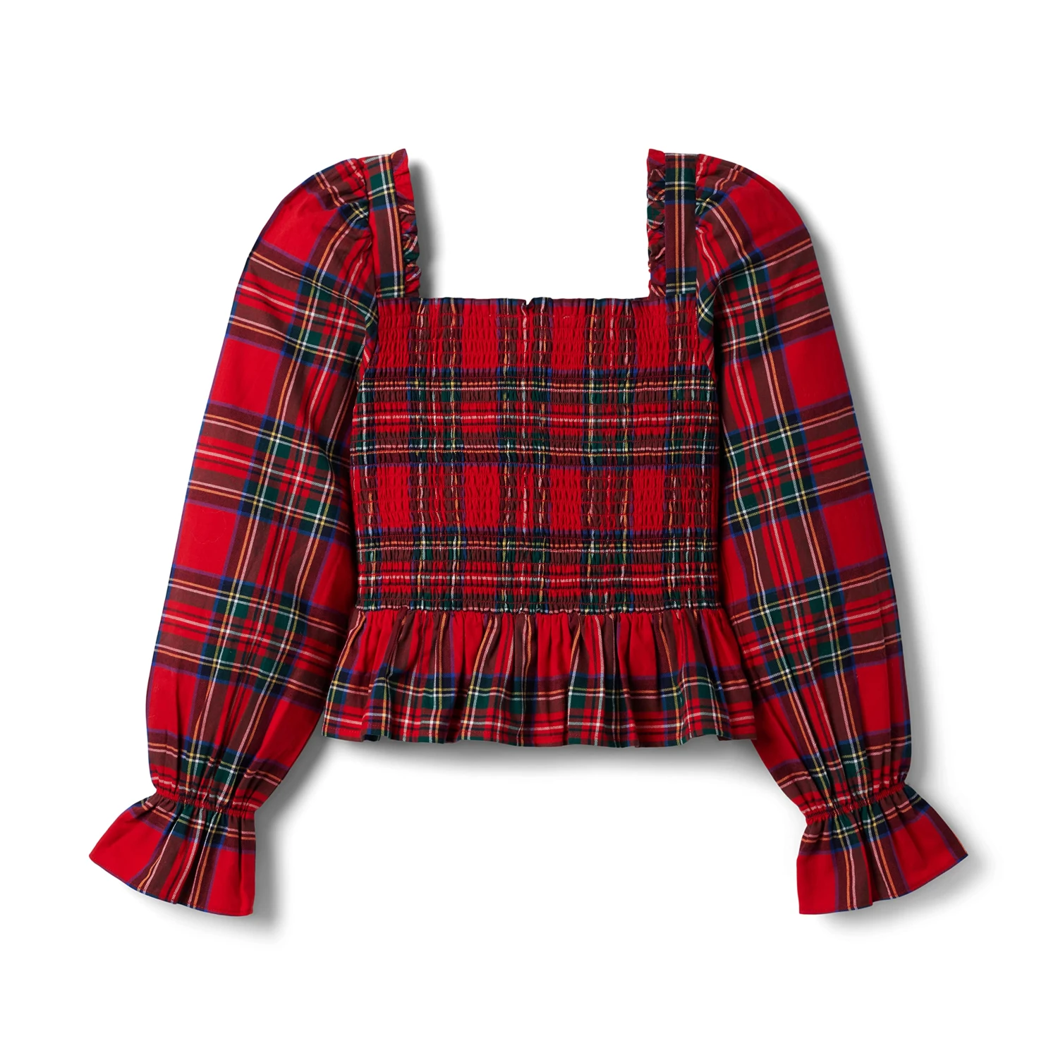 Janie And Jack Family Plaid Blouse (Big Kids) - Image 2