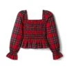 Janie And Jack Family Plaid Blouse (Big Kids)