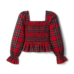 Janie And Jack Family Plaid Blouse (Big Kids)