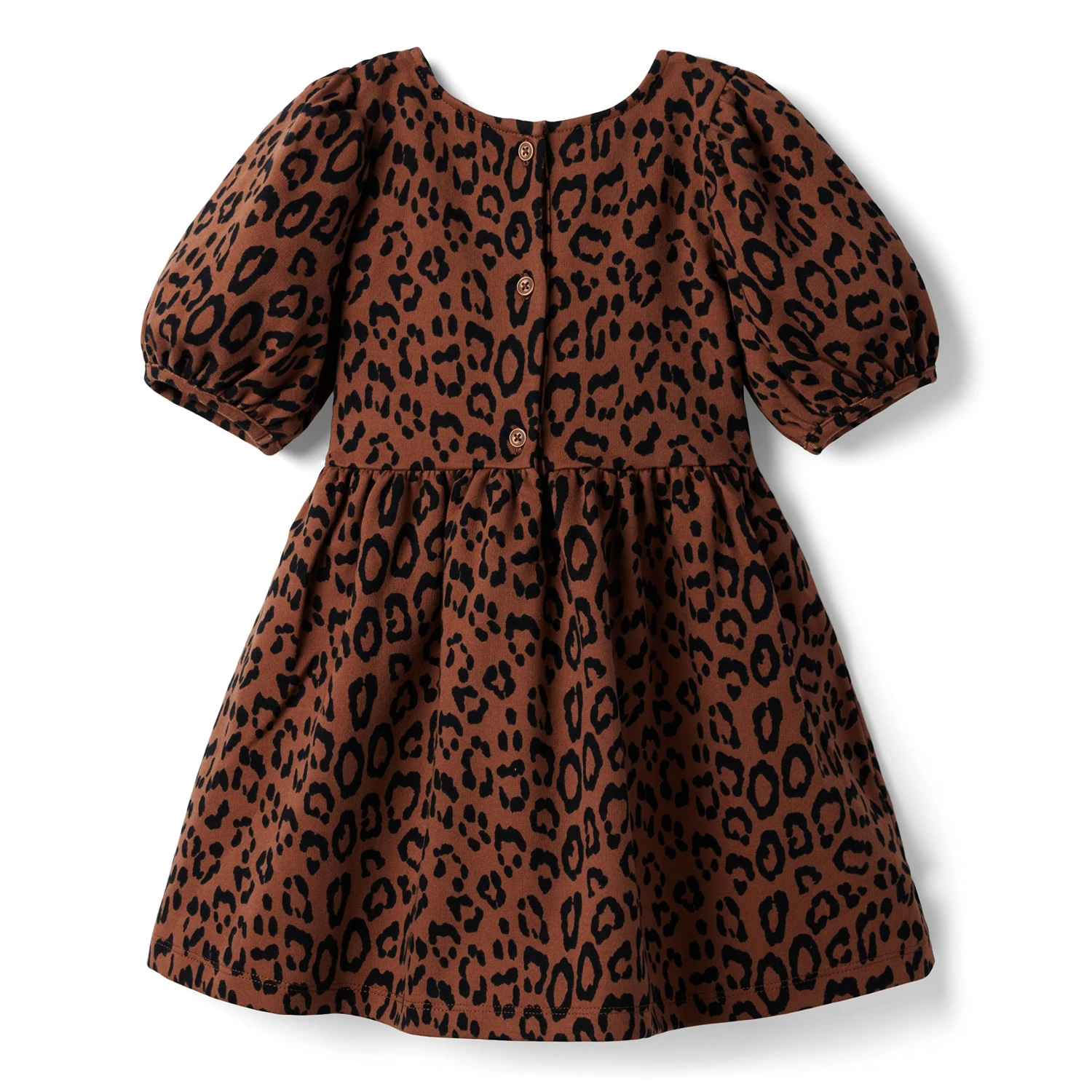 Janie And Jack Puff Sleeve Animal Print Dress (Toddler/Little Kids/Big Kids) - Image 2