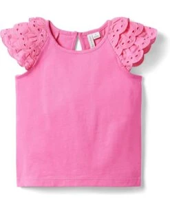 Janie And Jack Eyelet Sleeve Top (Toddler/Little Kids/Big Kids)