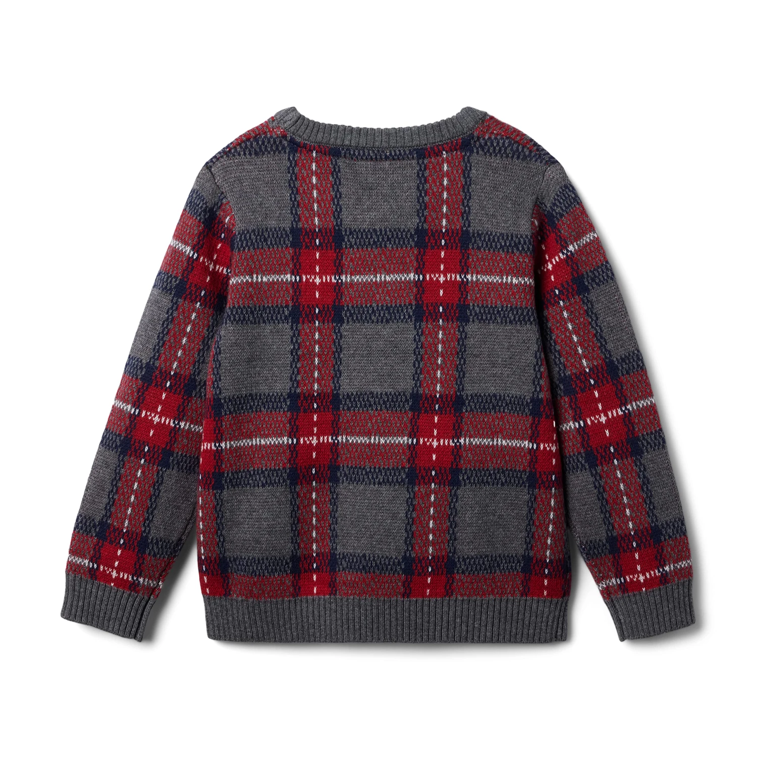 Janie And Jack Plaid Pullover Sweater (Toddler/Little Kids/Big Kids) - Image 2