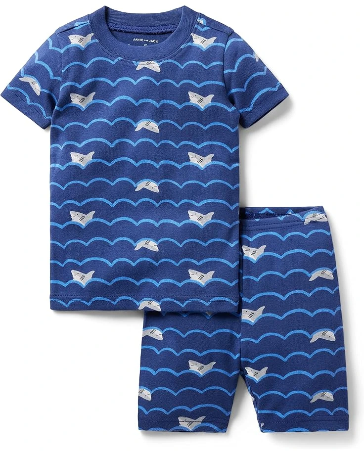 Janie And Jack Shark Short Tight Fit Sleepwear (Toddler/Little Kids/Big Kids)